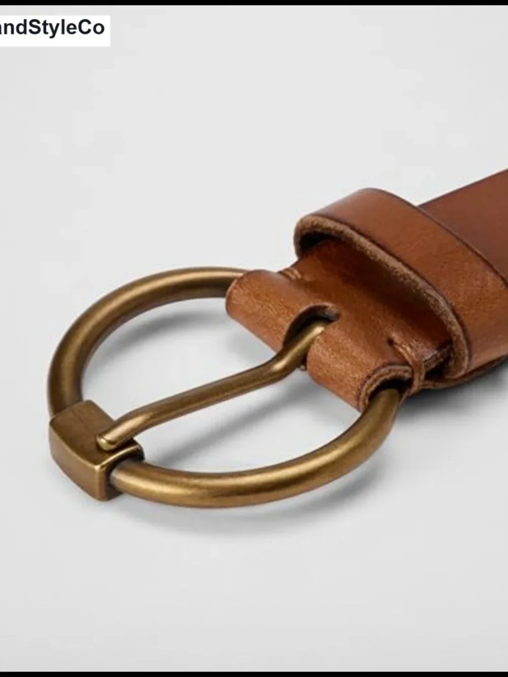 32mm Embossed Leather Belt with Antique Nickel Harness Buckle